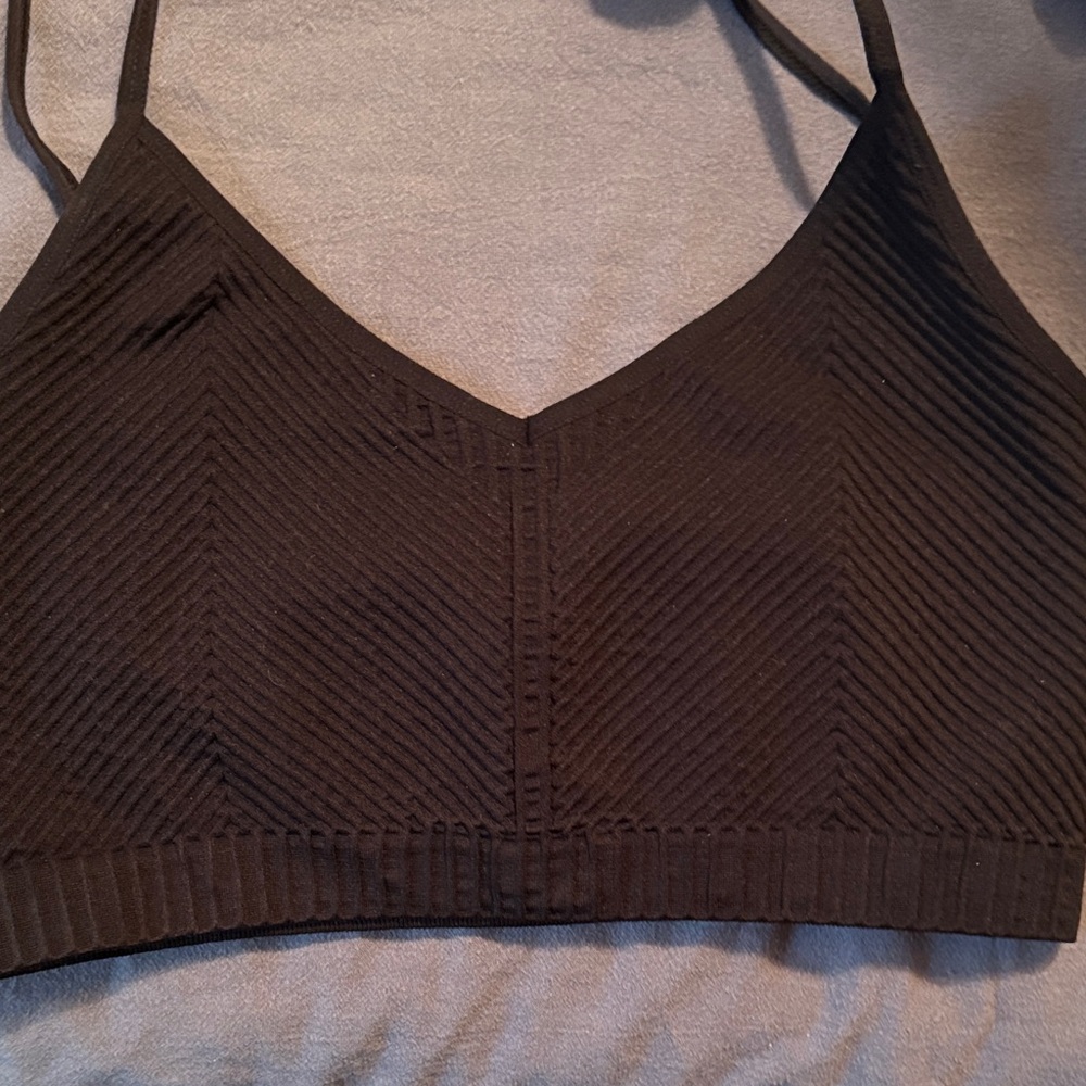 Black Ribbed Women's Bralette spiritual gangster